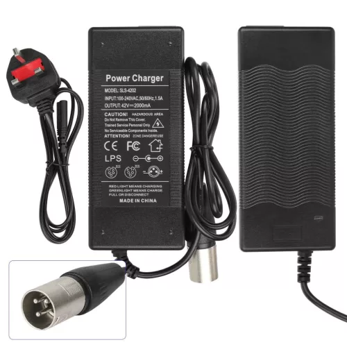 42V2A töltő ( EU plug ) 3 tűs XLR fej 