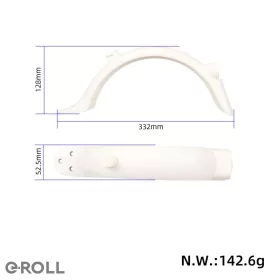 Xiaomi M365 / Pro hátsó sárvédő fehér (2. változat)