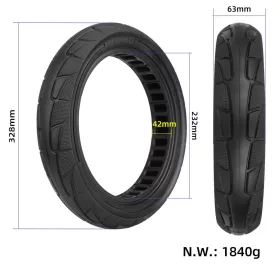 14x2,50 tömör gumi légrésekkel (2.50-10 universal)
