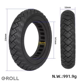   10x2.125 off-road tömör gumi (ID 141mm & slot 36mm) M365 Pro Pro2 1S HX X6 X7 X8