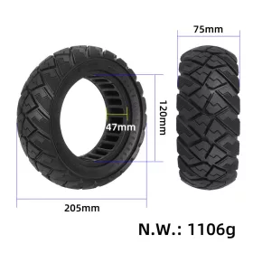  9x3,0-5,5 off-road tömör gumi Kukirin G2 Pro 