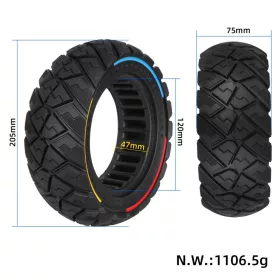   9x3,0-5,5 Kukirin G2 pro diamond off-roadtömör gumi 3 színnel