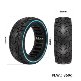  8,5x2,5 off-road tömör gumi kék csíkkal