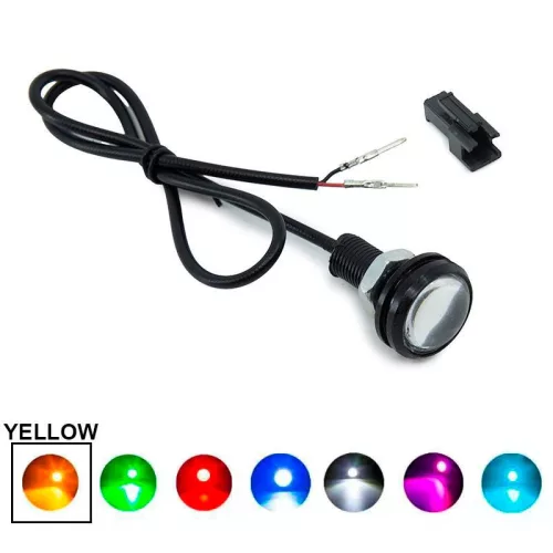12V sárga LED sasszem – 1 db