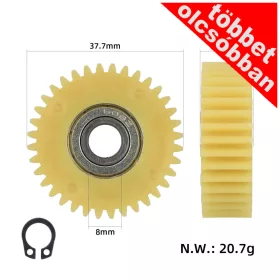   36 fogas nylon fogaskerék 608 csapággyal – 38 mm, elektromos járművekhez