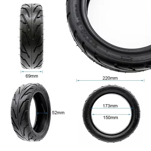9×3-6 Xuancheng Cityroad Tubeless gumi – széles városi köpeny 9"-os rollerhez