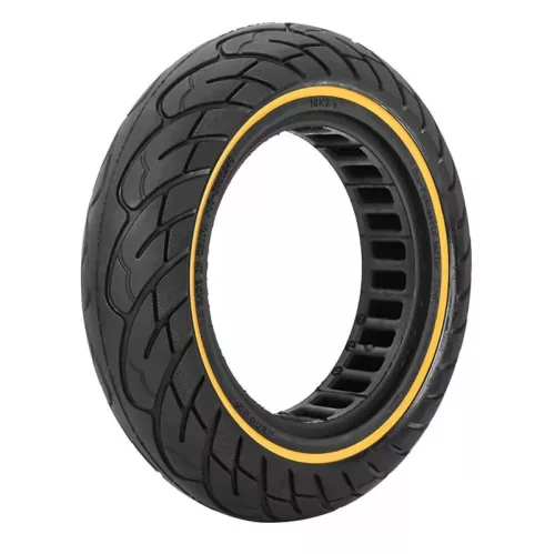 10×2,50-6,1 Tömör gumi  sárga csíkkal