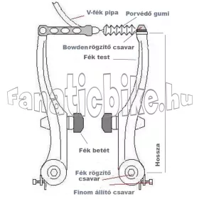 Shimano BR-T4000 v-fék fekete 