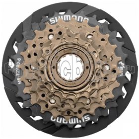   Shimano MF-TZ500-CP 6-os (14-28) racsni küllővédővel barna-fekete