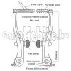 Shimano Deore BR-T610 V-fék fekete 