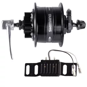   Shimano Nexus DH-3D32 tárcsafékes 36ly dinamós első agy, feszültség szabályzóval, fekete