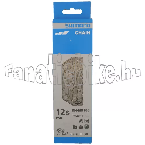 Shimano CN-M6100 12 sebességes 116 szemes lánc + patentszem