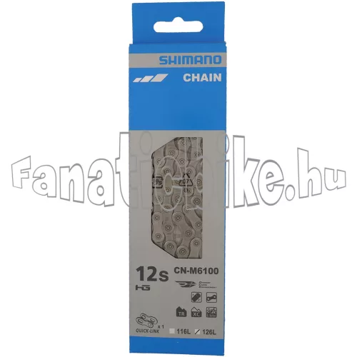 Shimano CN-M6100 12 sebességes 126 szemes HG lánc + patentszem