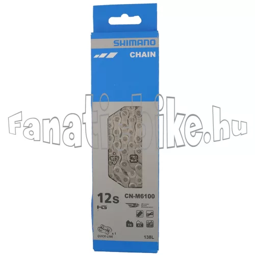 Shimano CN-M6100 12 sebességes 138 szemes HG lánc + patentszem