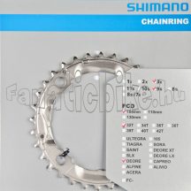 Shimano FC-M532 FC-M590 32F acél lánckerék ezüst