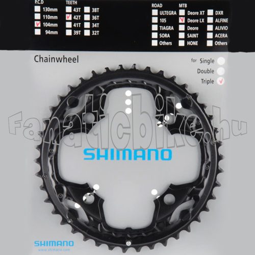 Shimano SLX FC-M660 FC-M552 42F 10 sebességes lánckerék (Y1LU98030) 