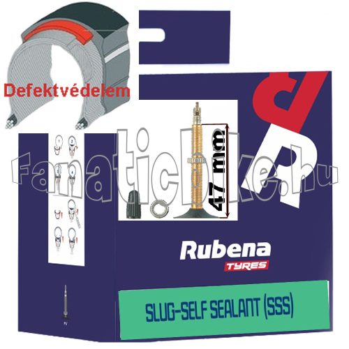 Rubena Sealant Slug Self 28/29x1,75/2,45 (47/62-622/635mm) tömlő FV 47mm