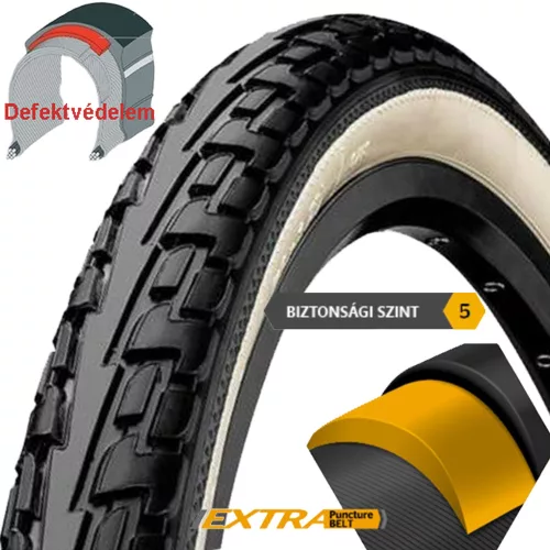 Continental Ride Tour 26x1,75 (47-559) fekete/fehér gumiköpeny