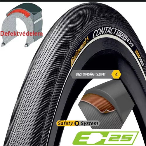 Continental Contact Speed SL 37-622 (700x35C) reflektoros gumiköpeny