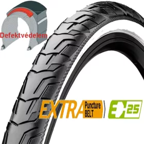   Continental Ride City 28x1,75 (47-622) fekete/fehér reflektoros gumiköpeny