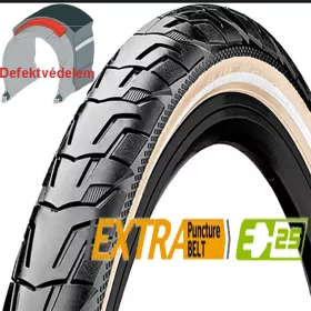   Continental Ride City 28x1,75 (47-622) fekete/krém reflektoros gumiköpeny