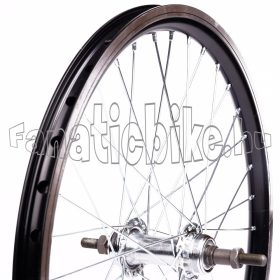   Hátsó kerék 20" (406mm) fekete alu duplafalu abroncs, krómozott acél agy