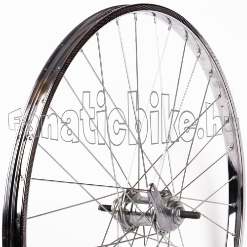  Hátsó kerék 24x1 3/8 (540mm) krómozott acél abroncs, Cseh kontrafékes acél agy