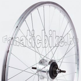   Hátsó kerék 28/29” (622mm) ezüst duplafalú alu abroncs, Shimano N7 agyváltós agy