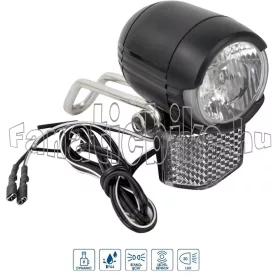 VeloGo agydinamós 1×1W led 60 Lumen első lámpa